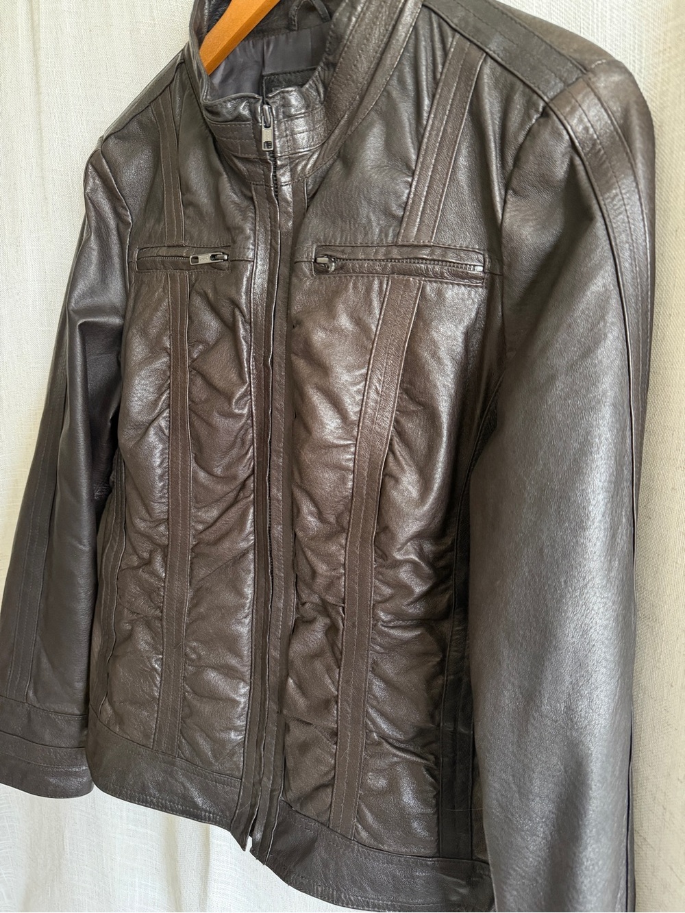 Leather Moto Jacket - Picture 4 of 12